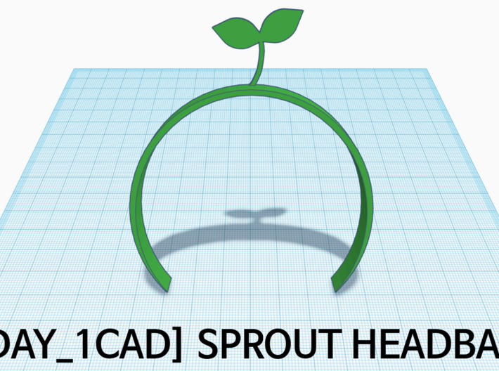 [1DAY_1CAD] SPROUT HEADBAND 3d printed 
