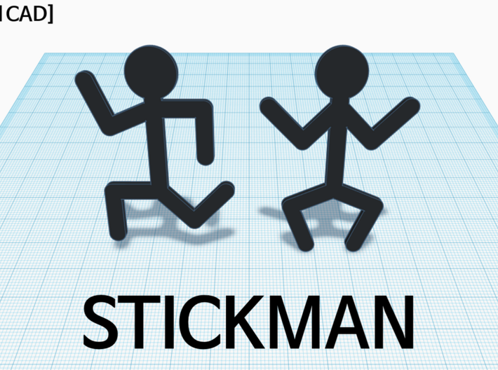 [1DAY_1CAD] STICKMAN_RUNNIG 3d printed 