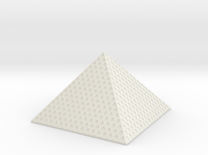 Louvre Pyramid 1/1000 3d printed