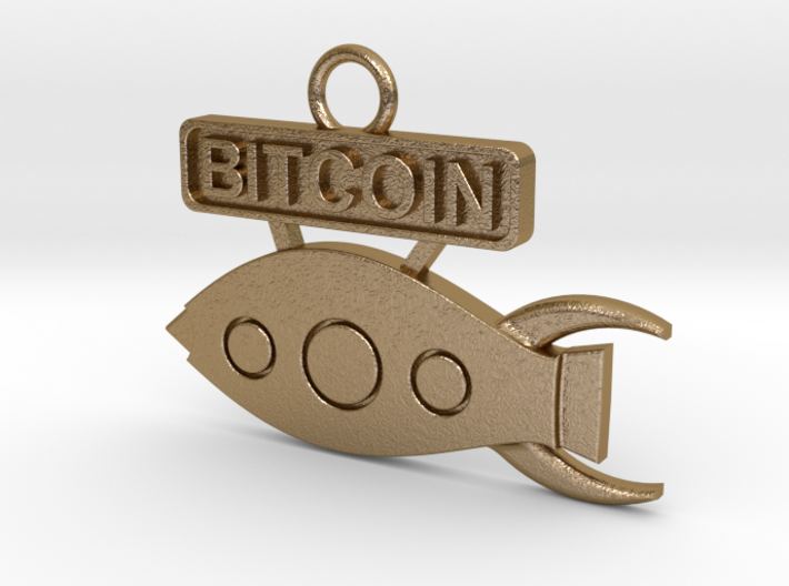 Bitcoin - Rocket To The Moon - v1 3d printed