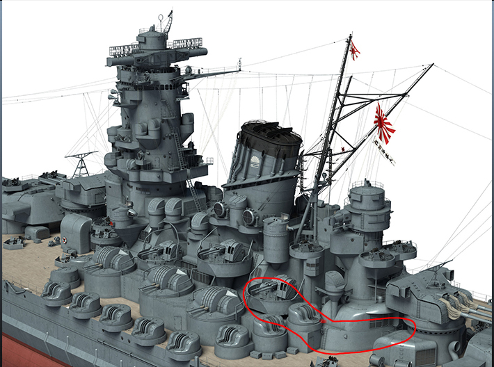 1/144 IJN Yamato After Tower Structure Part 1 3d printed 
