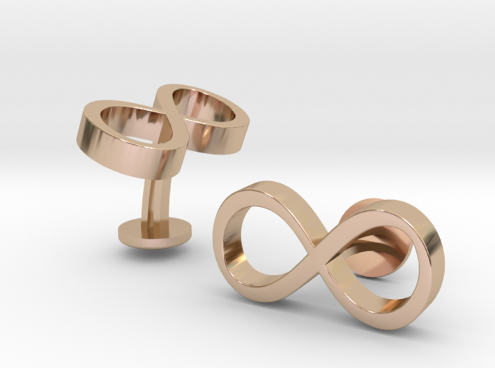 Infinity Wedding Cufflinks 3d printed