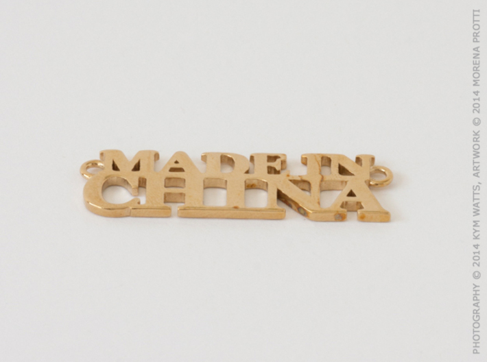 Made in CHINA Pendant 3d printed Polished Brass