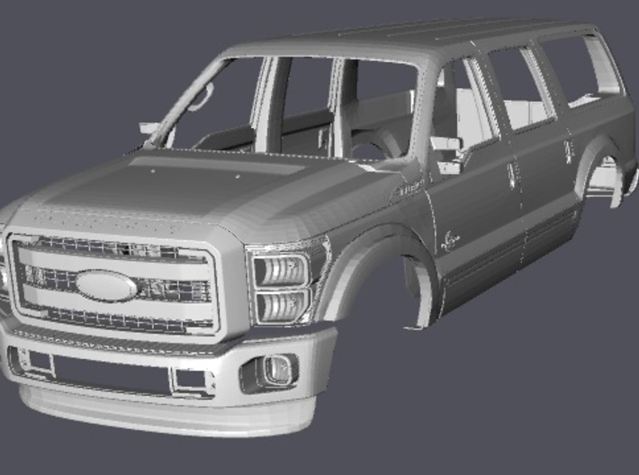 Front Grille and Lights 1/10 Ford Excursion / F-Se 3d printed