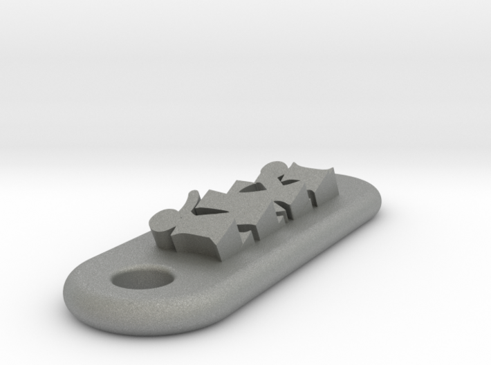 IÑAKI Personalized keychain embossed letters 3d printed