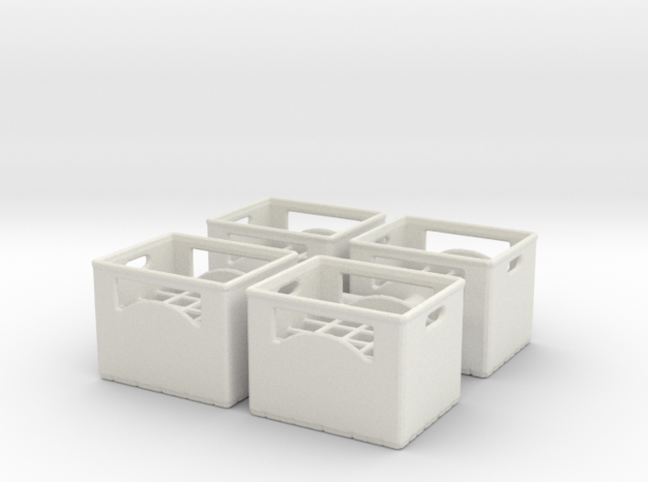 Bottle crate (4 pieces) 1/24 3d printed 
