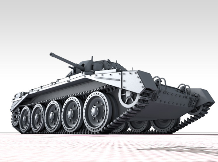 1/144 Crusader Mk I Medium Tank 3d printed 3d render showing product detail