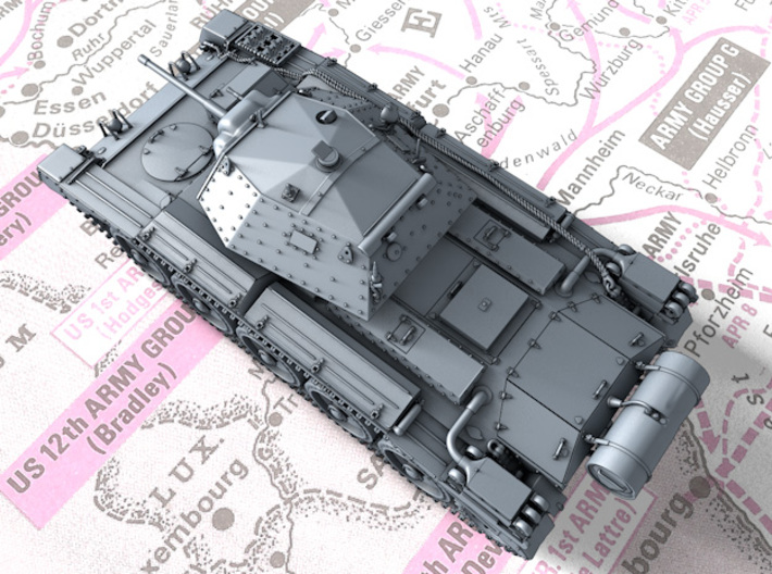 1/144 Crusader Mk I Medium Tank 3d printed 3d render showing product detail
