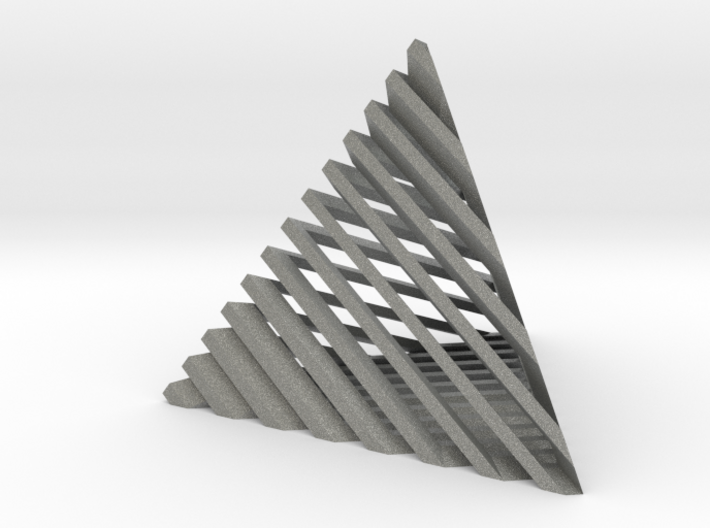 Striped tetrahedron no. 2 3d printed