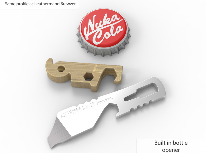 4mm Bit Holder Mod for Leatherman FREE P4 & P2 3d printed Nuka Cola Cap and Brewzer not included