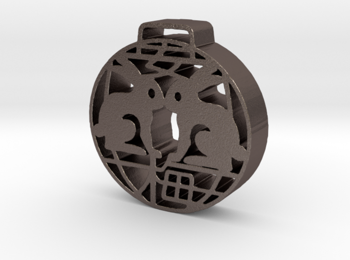 Anmei's Rabbits Pendant 3d printed