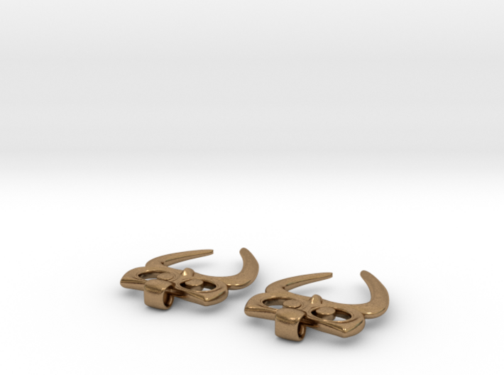 Owl Heart Earrings 3d printed