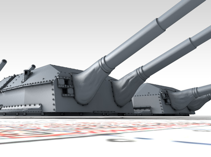1/350 DKM Bismarck 38cm SK C/34 Guns 20º/10º 3d printed 3D render showing product detail