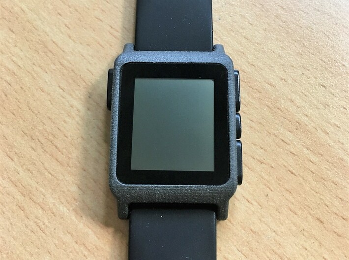 Pebble 2 Smartwatch Replacement Case | new shape 3d printed showing fully assembled case (parts not included)