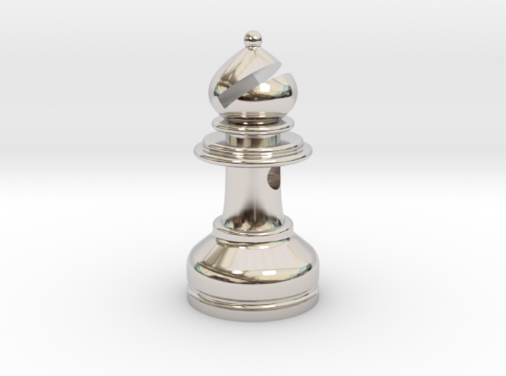 MILOSAURUS Jewelry Staunton Chess Bishop Pendant 3d printed