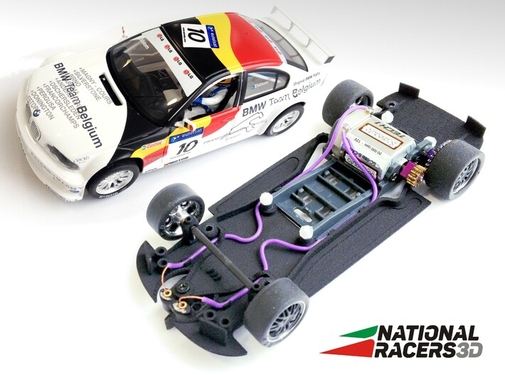 3D Chassis - Fly 320/MIII GTR (Combo) 3d printed Chassis compatible with Fly Car Models produced under license from BMW AG (original slot car and other parts not included)