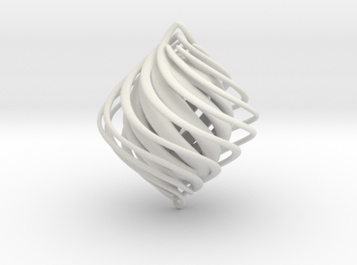 Twist Holiday Ornament 3d printed