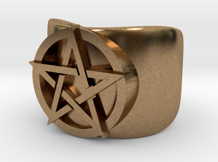 Pentacle Ring - large (choose size) 3d printed 