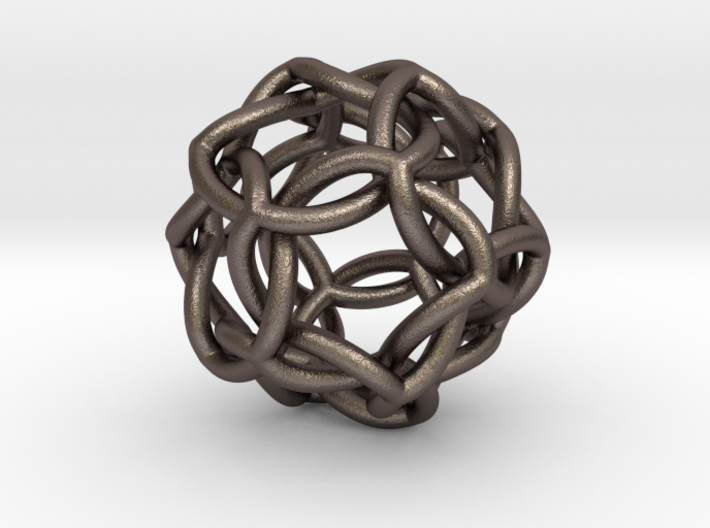 Icosahedral Knot thick 3d printed 