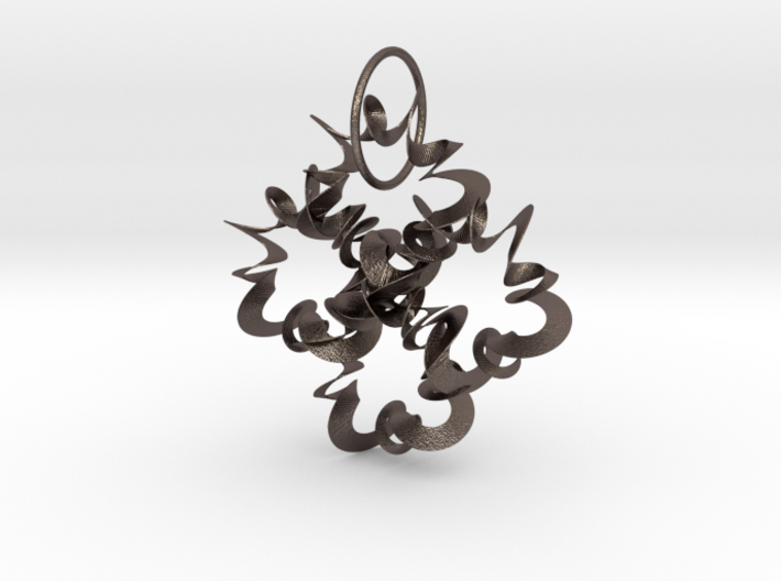 SPRINGY WIND CLUSTER MOVEMENTS STAR PENDANT 3d printed