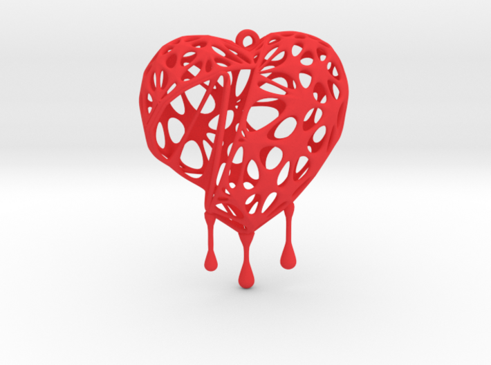 Open Heart Earring (Large001) 3d printed