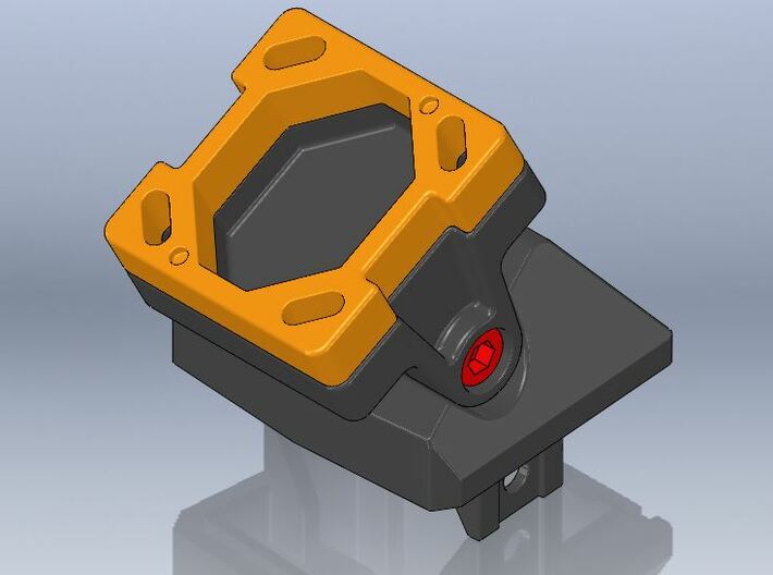 GPS Navi adapter plate Garmin 20mm_v02 3d printed with part 1 and part 2