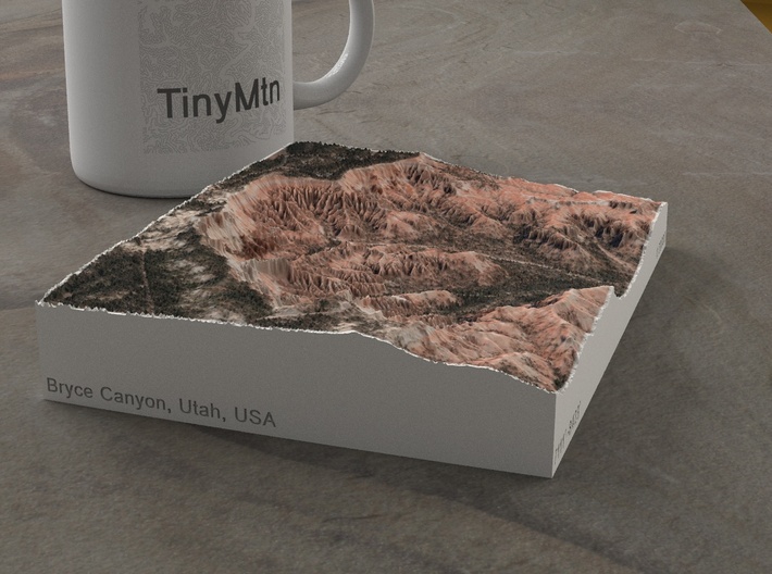 Bryce Canyon, Utah, USA, 1:20000 3d printed 