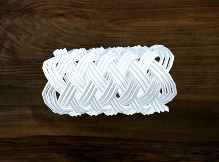 Turk's Head Knot Ring 12 Part X 6 Bight - Size 0 3d printed