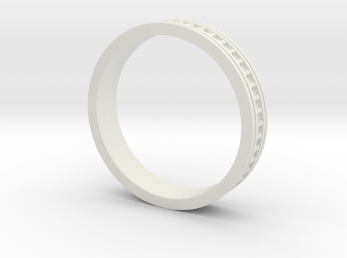 Channel ring with diamonds 3d printed