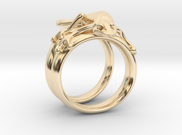 Gekko Ring 3d printed