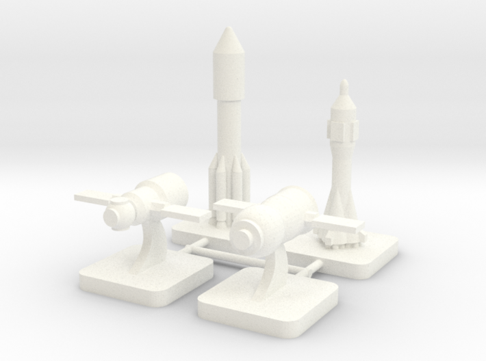 Mini Space Program, Russian Spacecraft, 4-set 3d printed