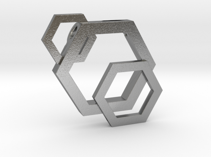 Staggered Honeycomb Pendant by BeeLove 3d printed