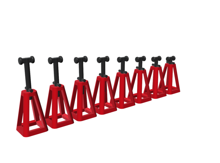 Jack Stands 16 pack 1-87 Scale 3d printed 
