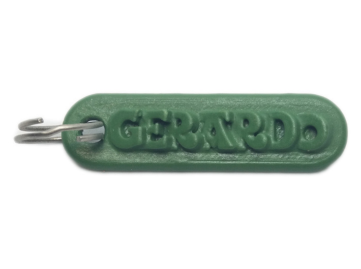 GERARDO Personalized keychain embossed letters 3d printed