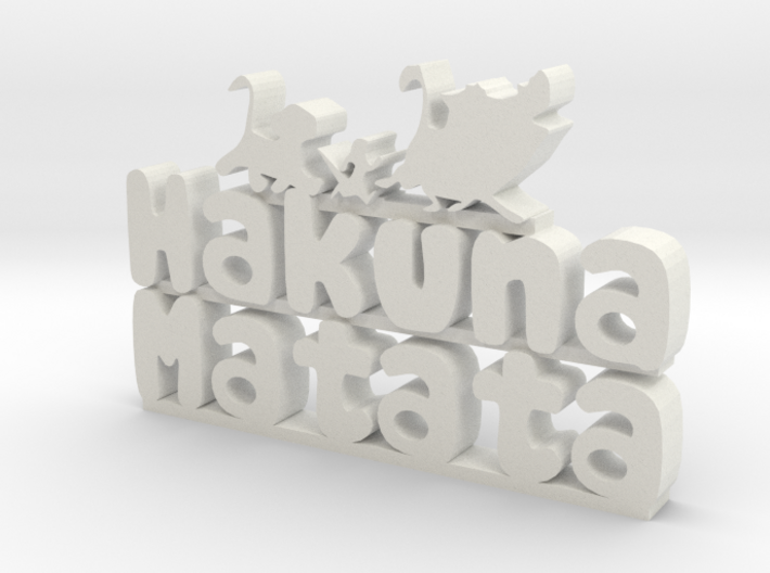 Hakuna Matata Sign 3d printed