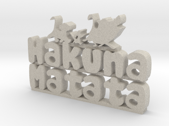 Hakuna Matata Sign 3d printed