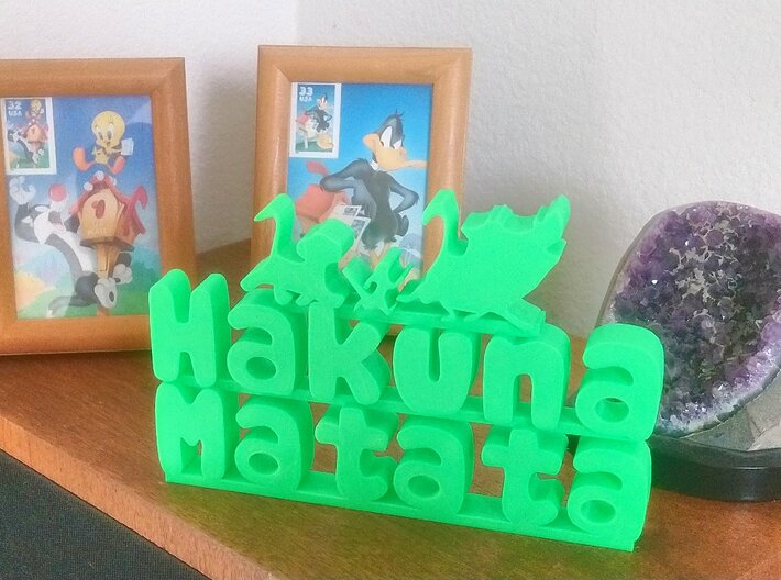 Hakuna Matata Sign 3d printed