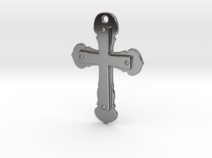 Double cross pendant 3d printed 