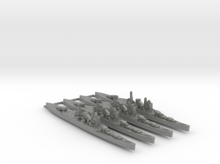 4pk sprue IJN Mogami cruiser 1:3000 WW2 3d printed