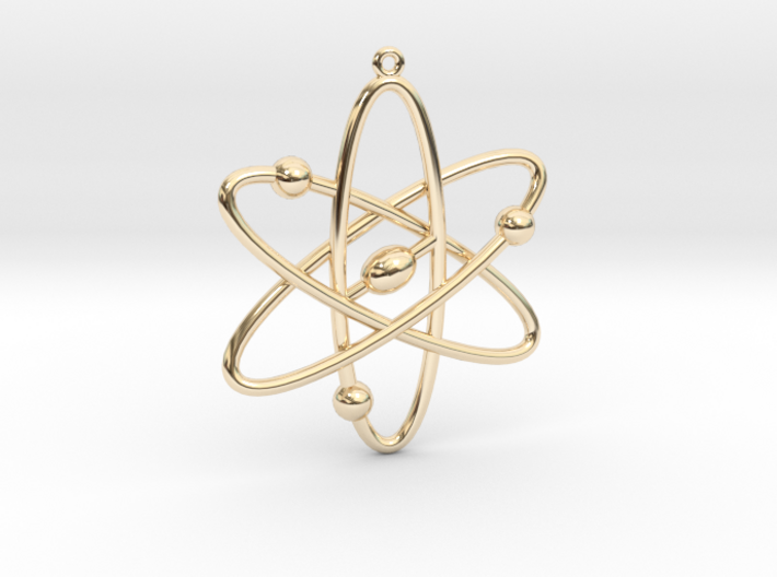 Atom Keychain or Pendant 3d printed