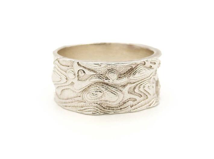 Guri Maya Ring - Guri Bori - Mayan Ring 3d printed Guri Maya Ring - Natural  Silver