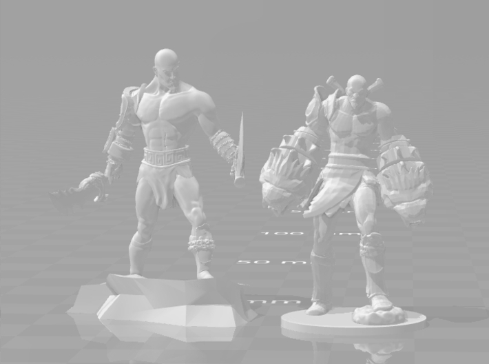 Kratos god of war classic miniature fantasy games 3d printed 