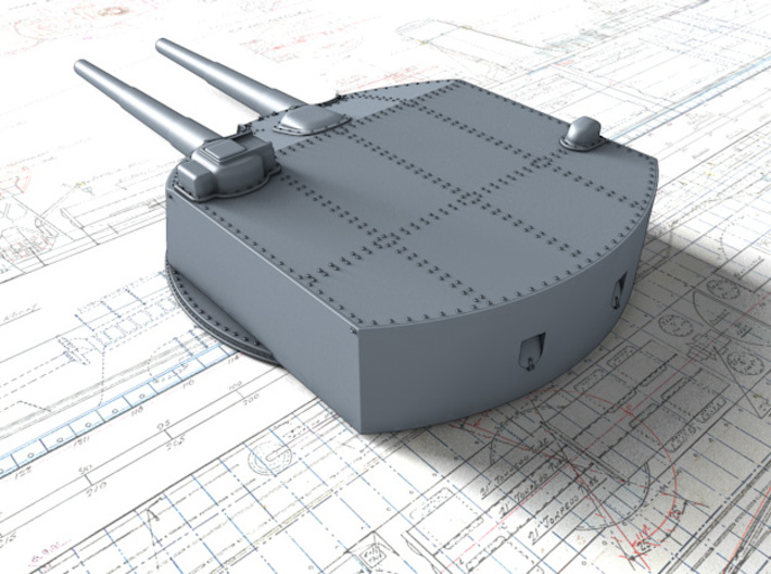 1/192 SMS Nassau 28cm/45 (11") SK L/45 Guns x6 3d printed 3d render showing product detail