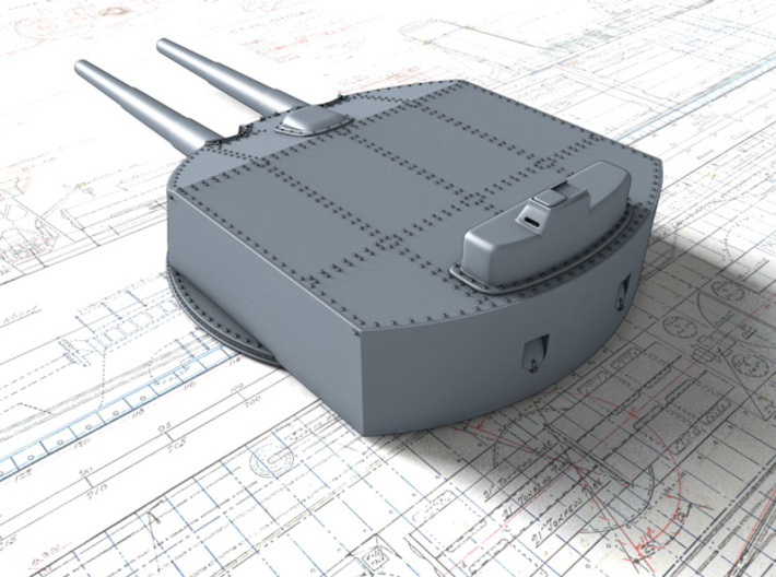 1/200 SMS Nassau 28cm/45 (11") SK L/45 Guns x6 3d printed 3d render showing product detail