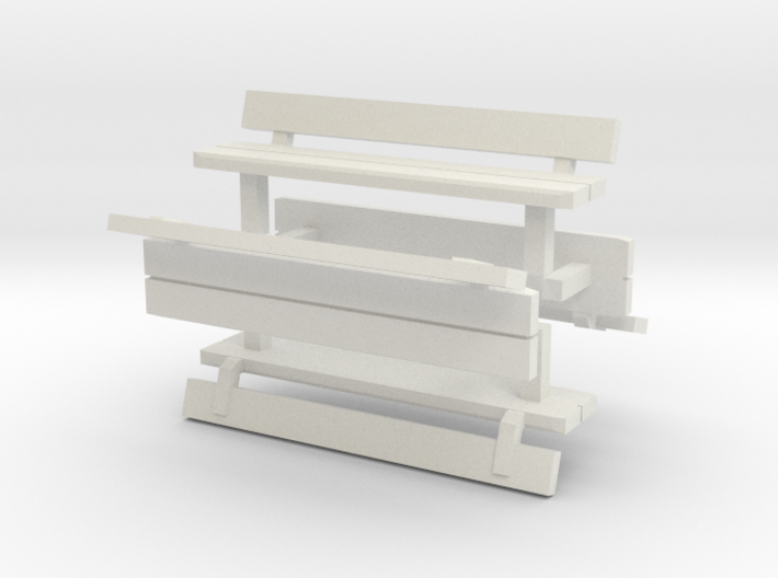 1:76th park benches 3d printed