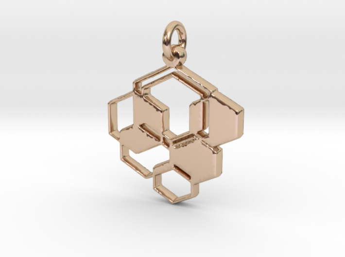 Bee Hive Pendant - Keychain 3d printed