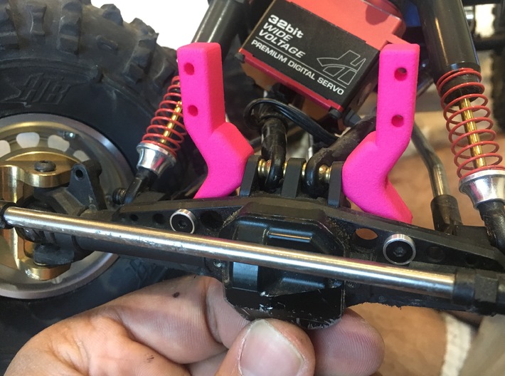 SCX10ii "One Piece Axle" - Axle Mounted Servo  3d printed Step 3 - Bolt In Place