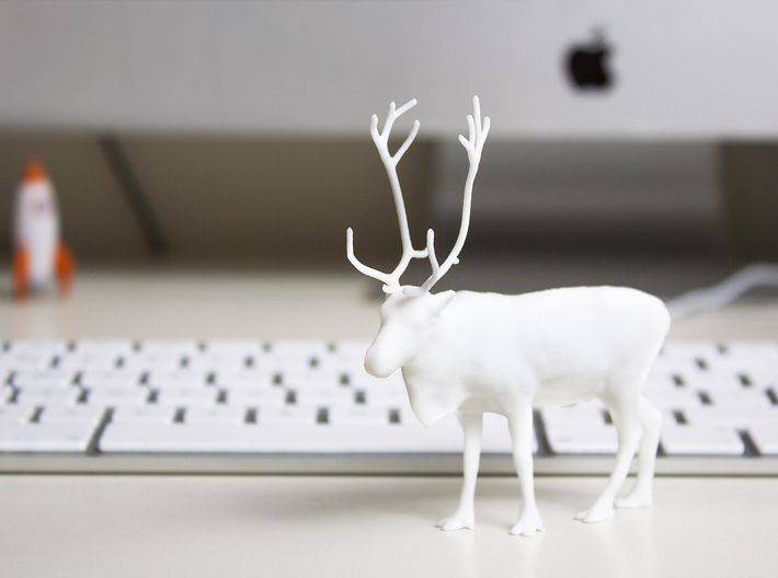 3D scanned Reindeer 3d printed The reindeer printed in White Plastic