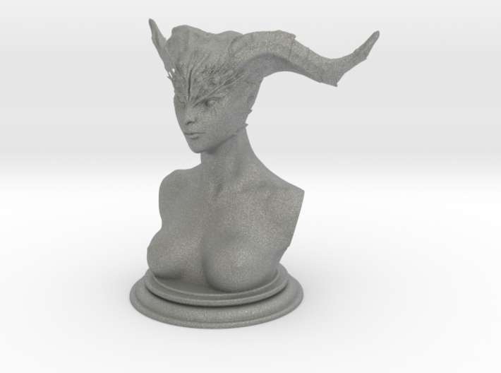 Demon head bust 02 3d printed