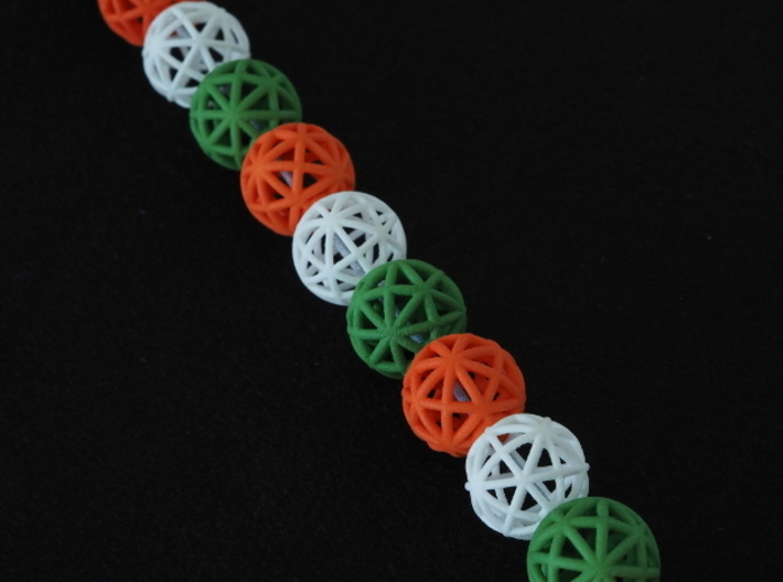 torus_pearl_type8_normal 3d printed White is type8, Green is type6 and Orange is type4.